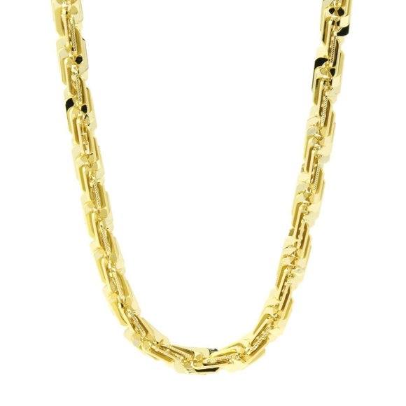 New 14k Gold 10mm 30" Maze Chain - Picture 3 of 5